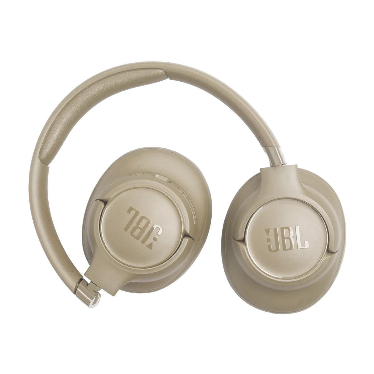 JBL Tune 730BT in Beige, folded