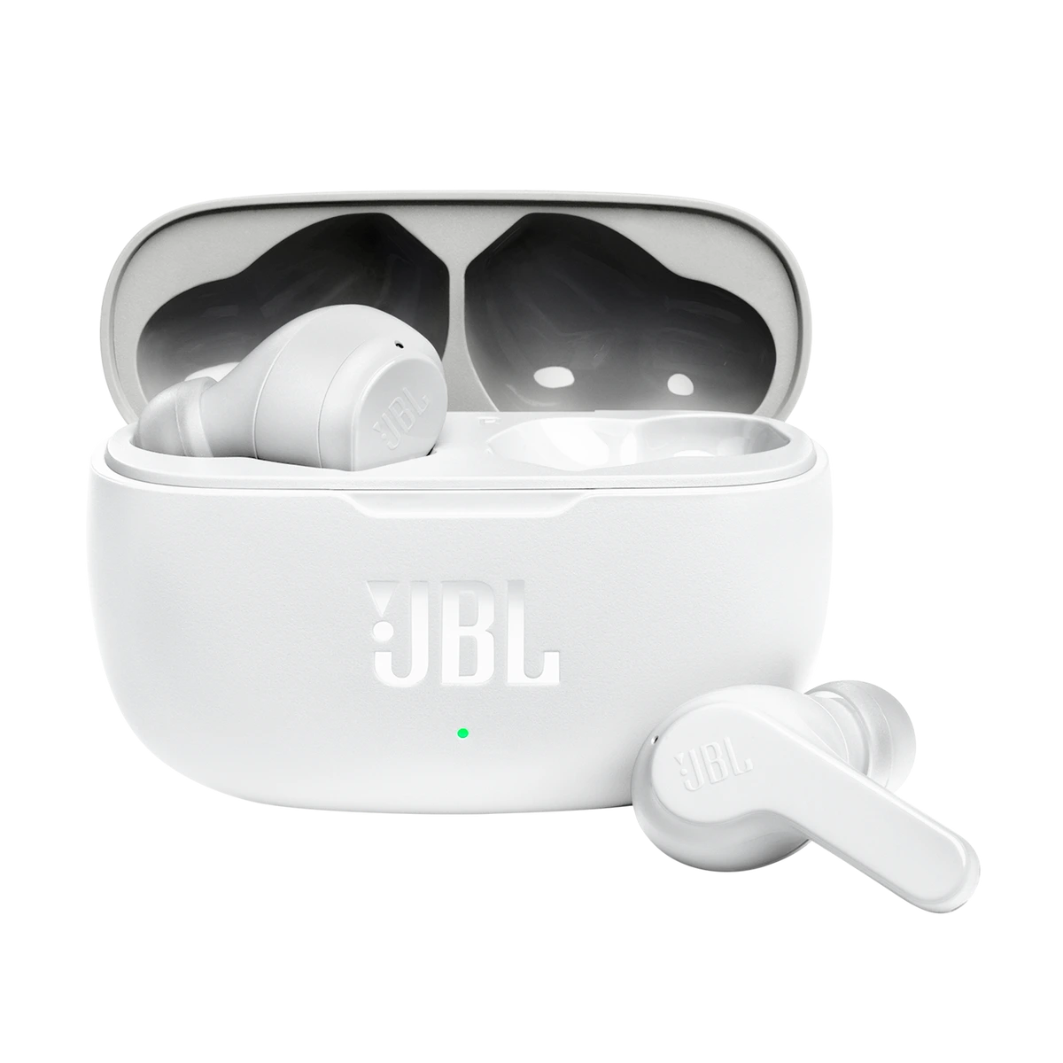 JBL Wave 200TWS in White, angled view