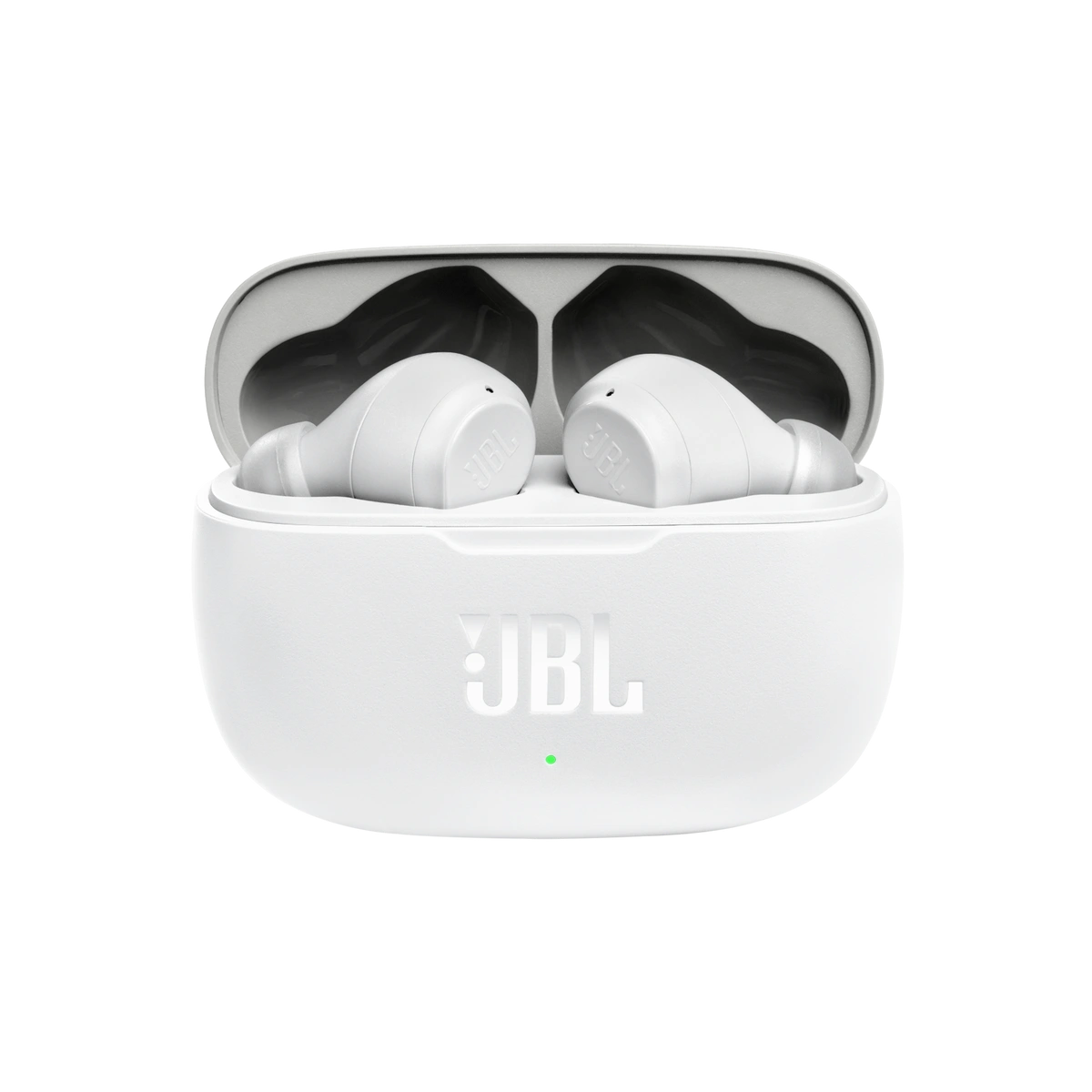 JBL Wave 200TWS in White, charging case open