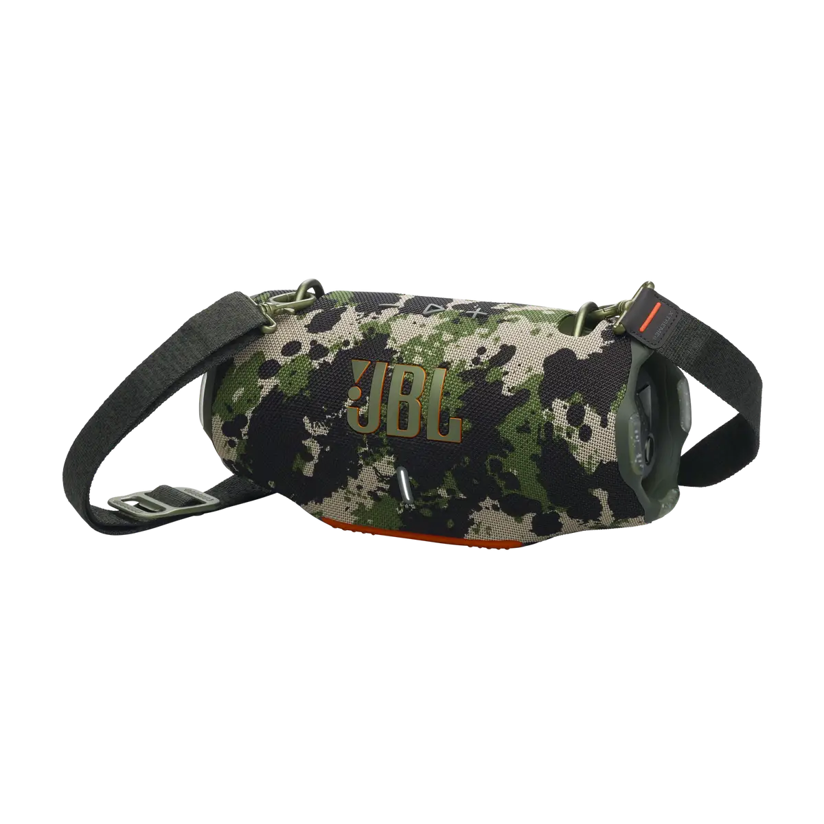 JBL Xtreme 4 in Camo, with shoulder strap