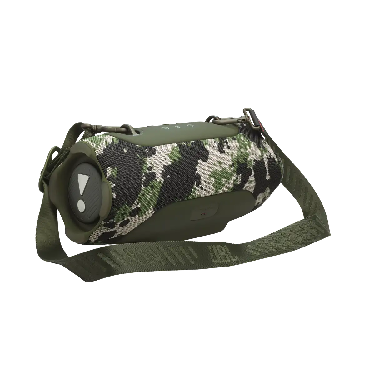 JBL Xtreme 5 in Squad (Camo), rear three-quarter view