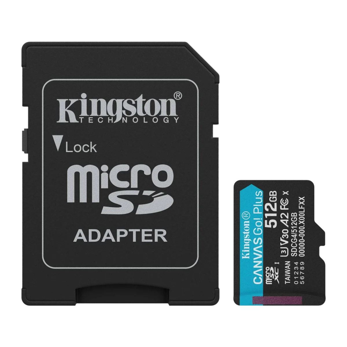Kingston Canvas Go! Plus microSD 512GB, card with SD adapter