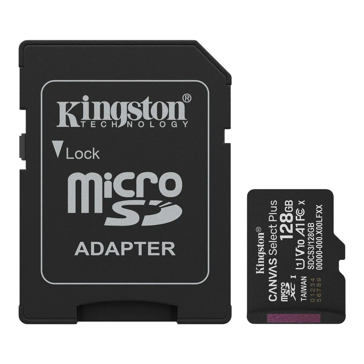 Kingston Canvas Select Plus microSD 128GB, card with SD adapter