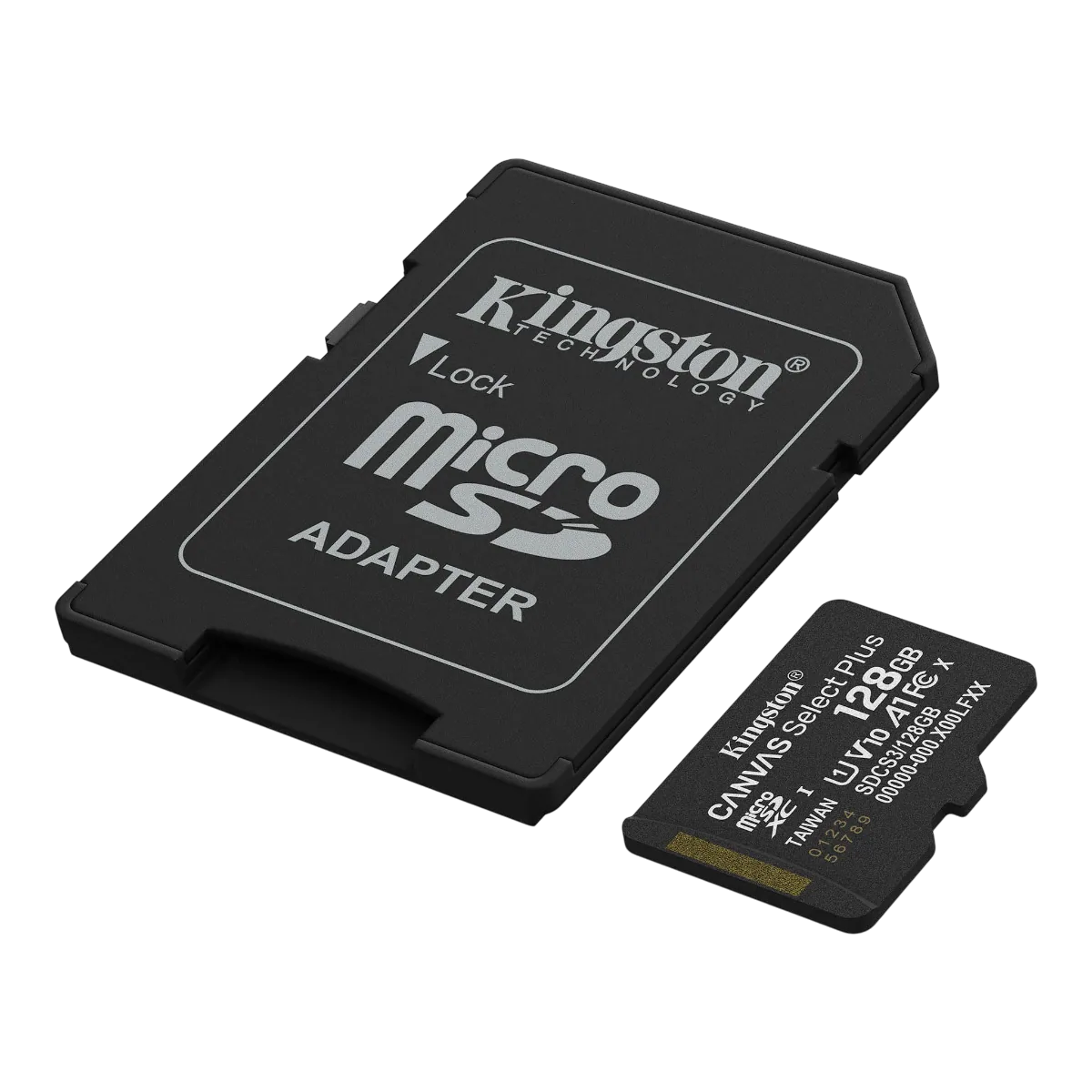 Kingston Canvas Select Plus microSD 128GB, angled view