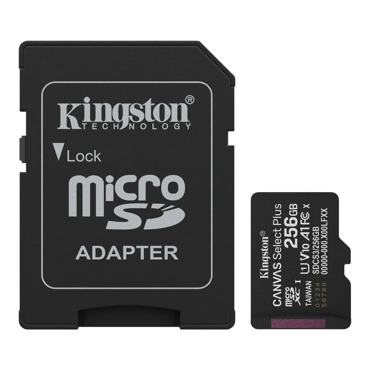 Kingston Canvas Select Plus microSD 256GB, card with SD adapter