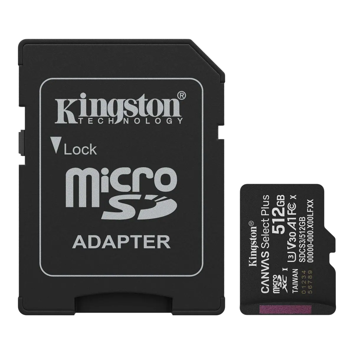 Kingston Canvas Select Plus microSD 512GB, card with SD adapter