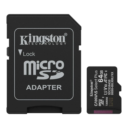 Kingston Canvas Select Plus microSD 64GB, card with SD adapter