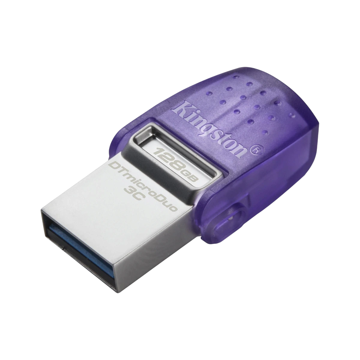 Kingston DataTraveler microDuo 3C 128GB, USB-A end, angled