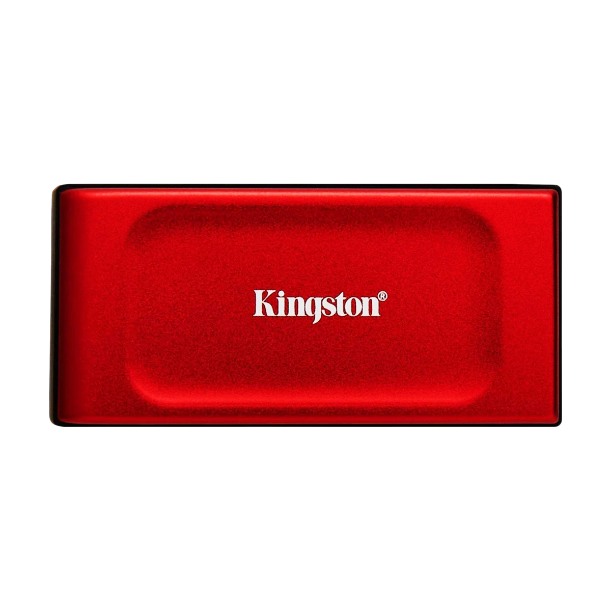 Kingston XS1000 1TB portable SSD in red, top