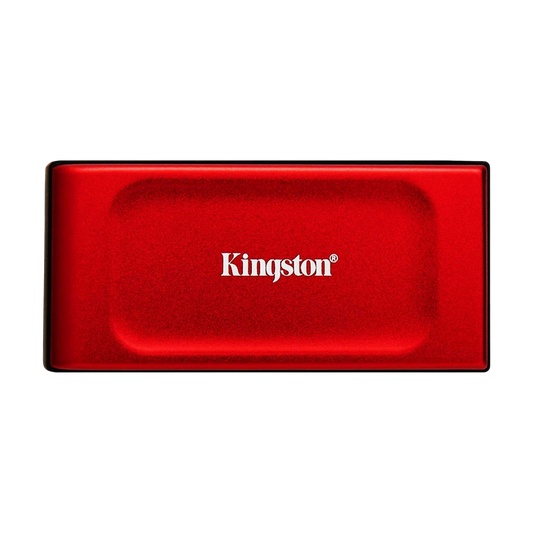 Kingston XS1000 1TB portable SSD in red, top