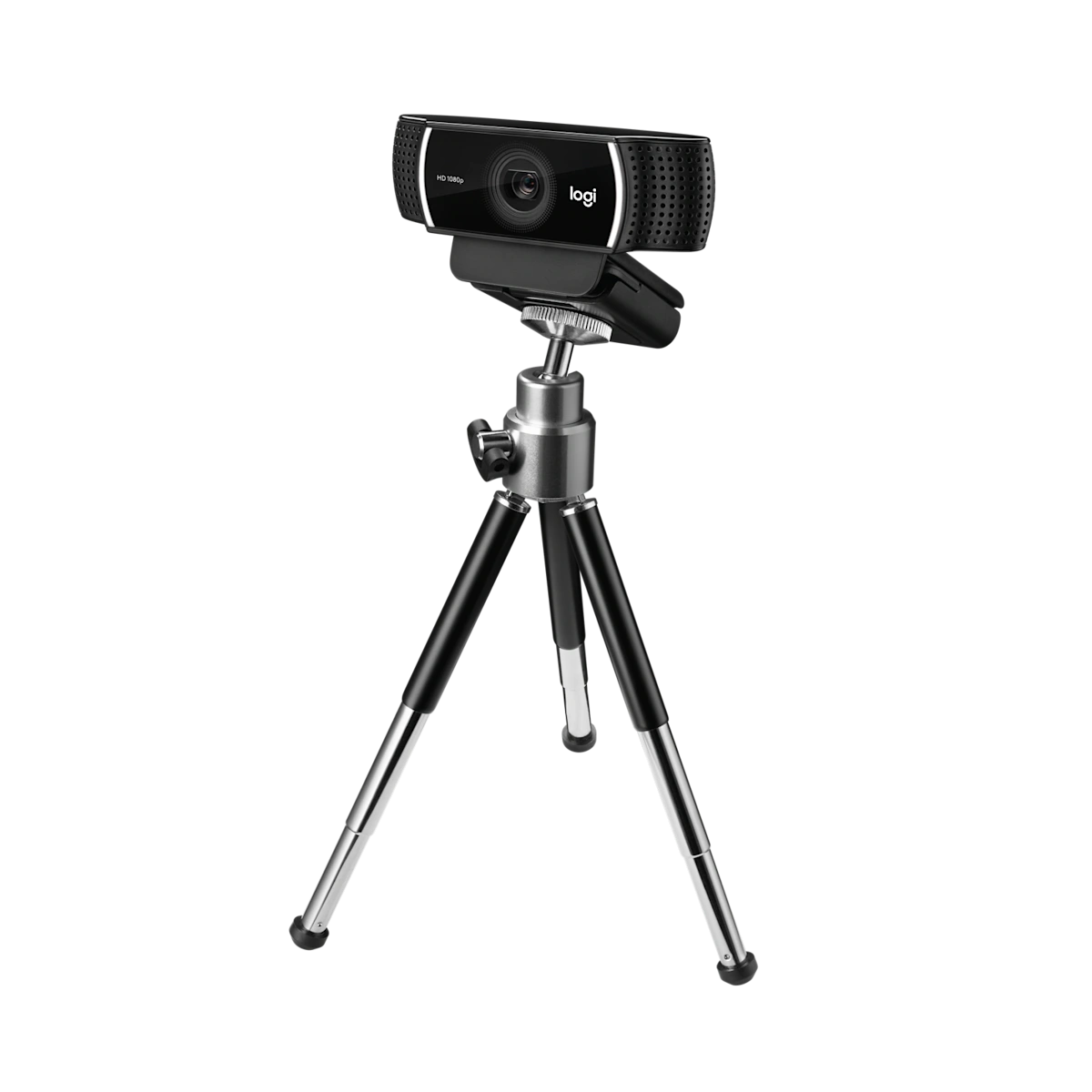 Logitech C922 webcam on the included tripod