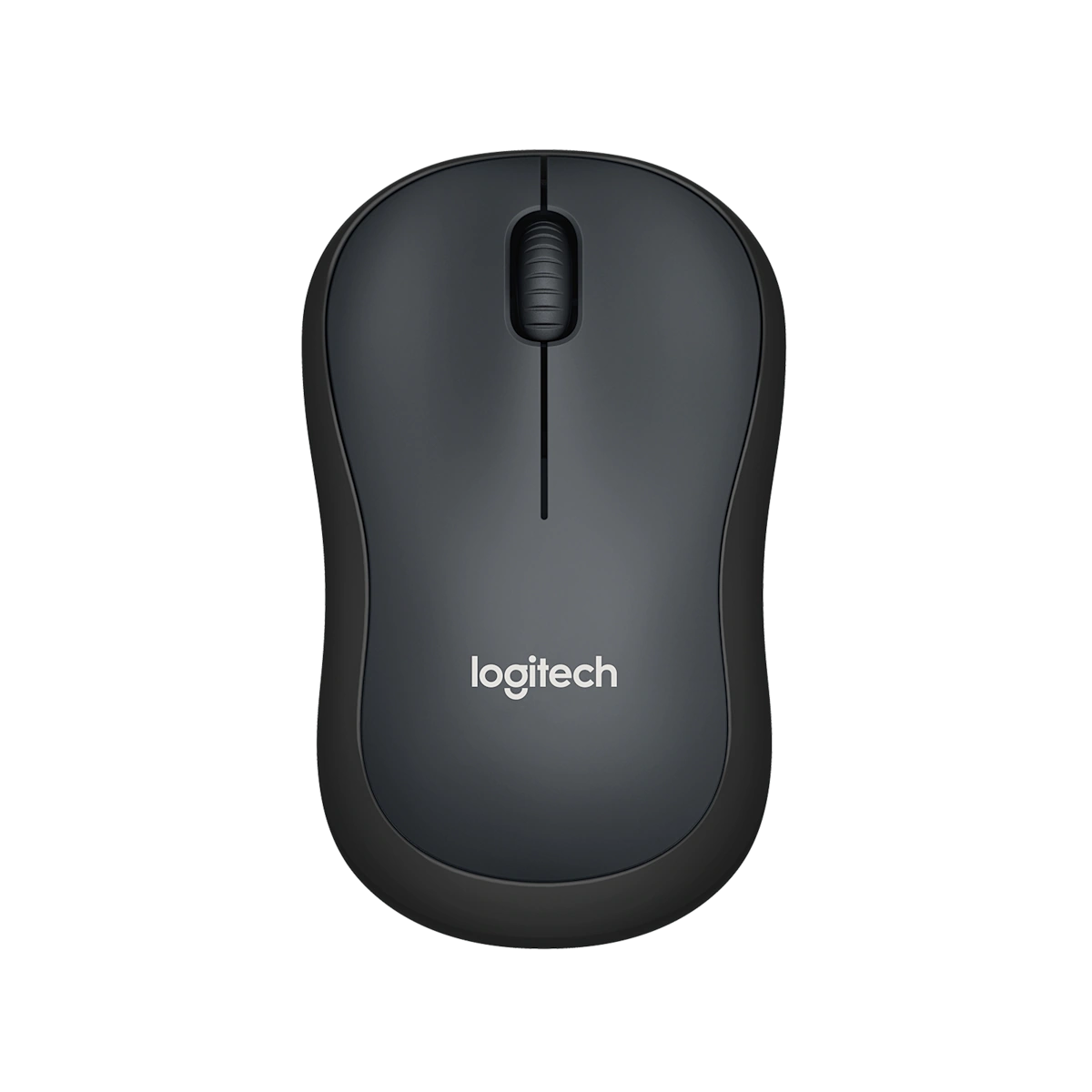 Logitech M220 Silent wireless mouse, charcoal, top view