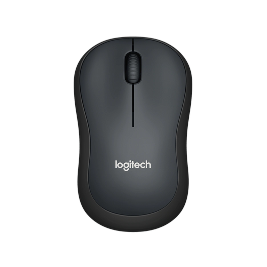 Logitech M220 Silent wireless mouse, charcoal, top view