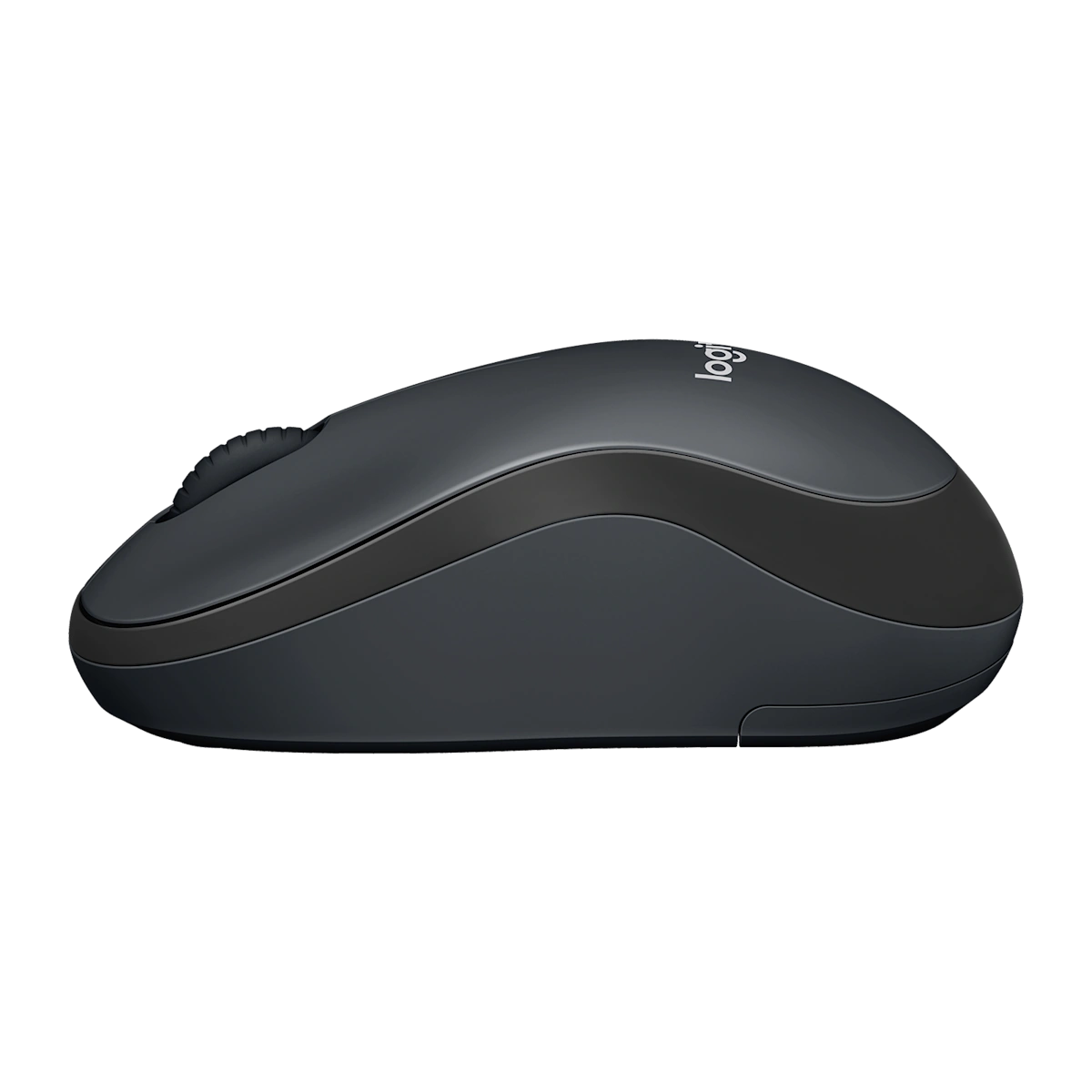 Logitech M220 mouse, side profile