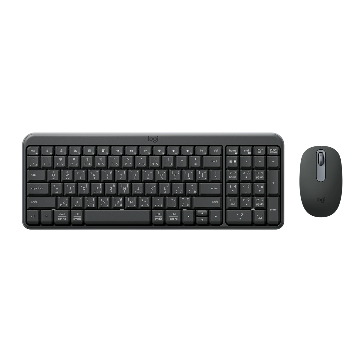 Logitech MK250 compact Bluetooth keyboard and mouse with Arabic/English keys