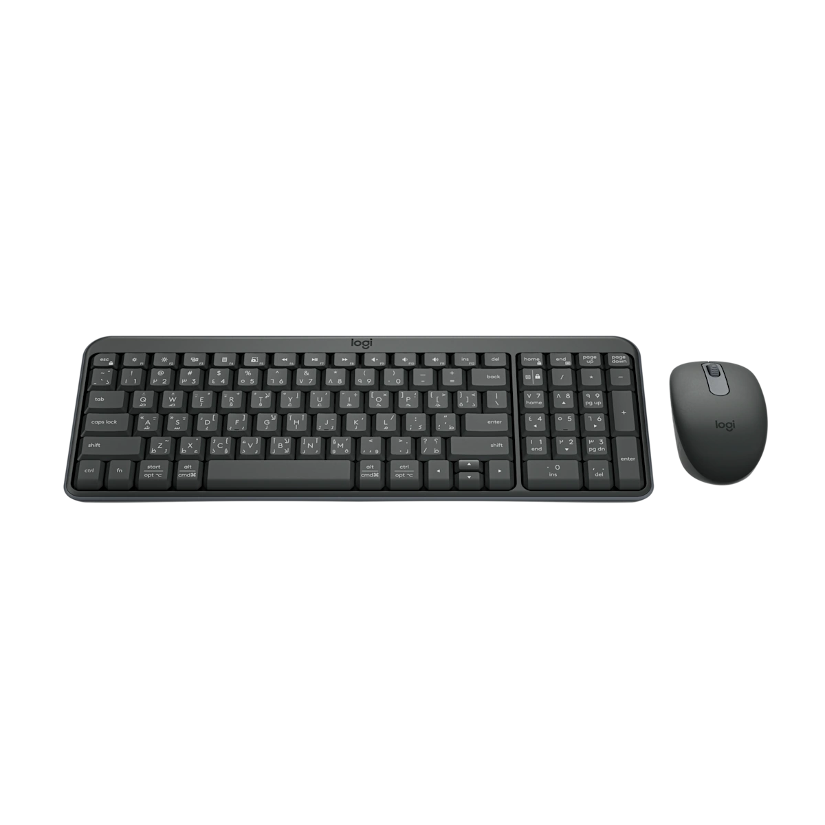 Logitech MK250 keyboard and mouse, front view