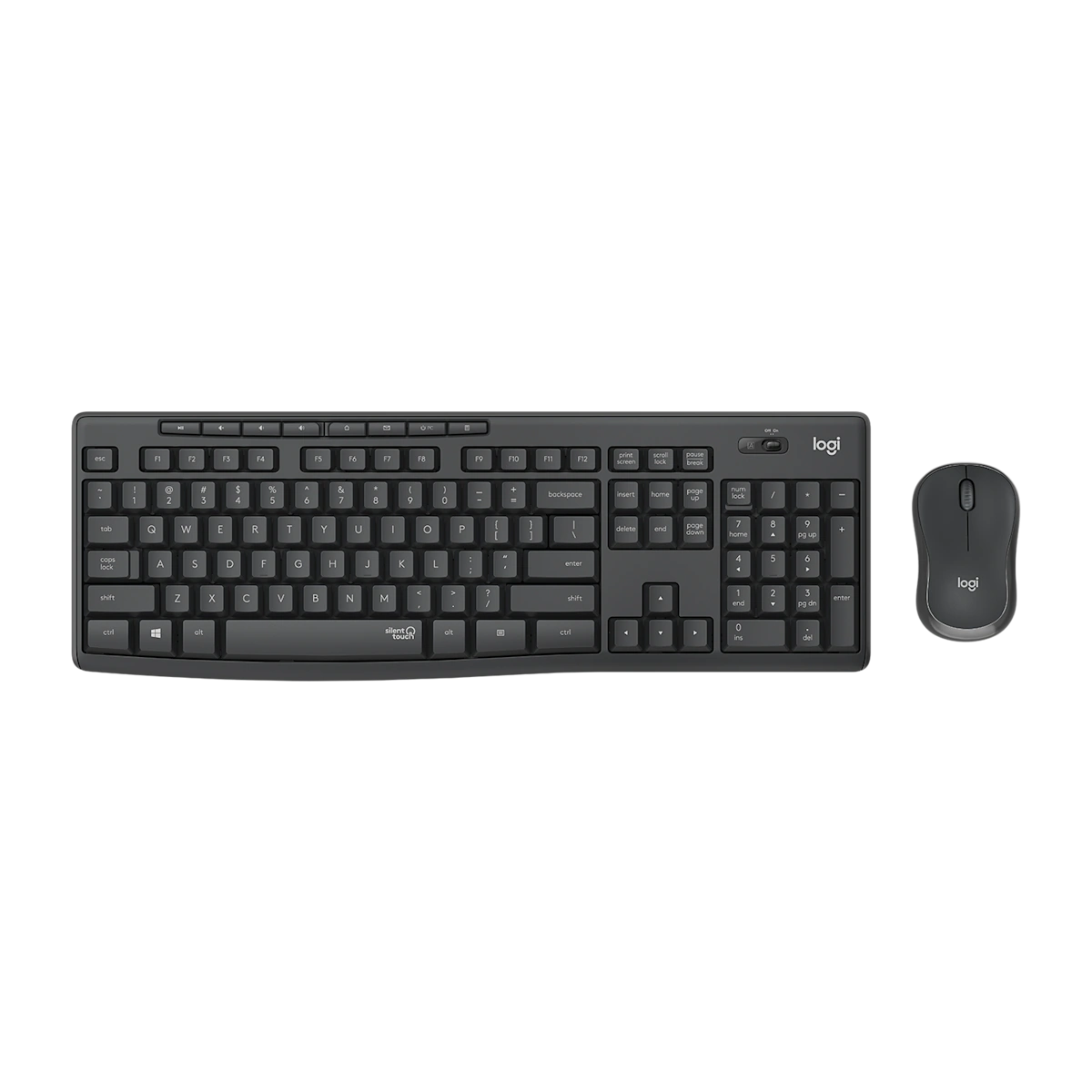 Logitech MK295 Silent wireless keyboard and mouse, graphite