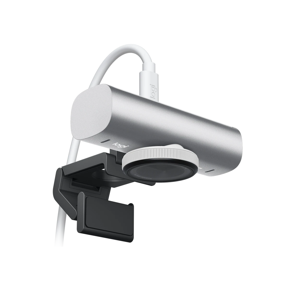 Logitech MX Brio webcam tilted down for Show Mode