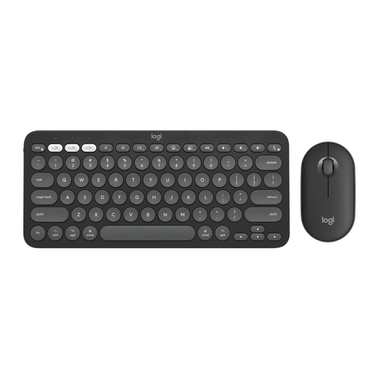 Logitech Pebble 2 Combo for Mac, tonal graphite keyboard and mouse