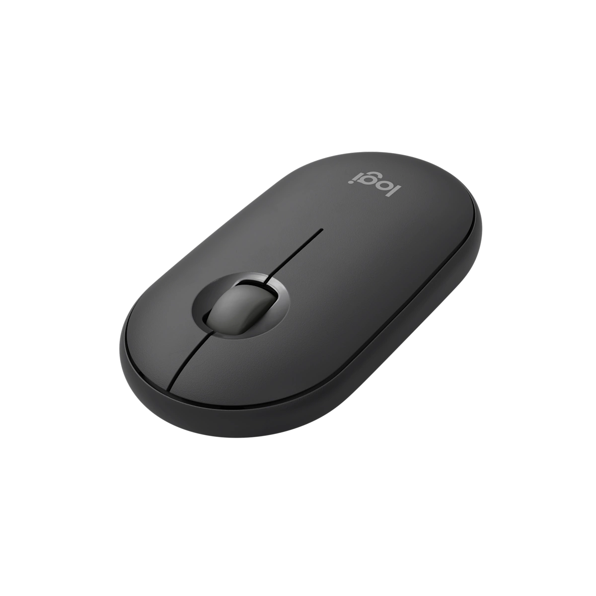 Logitech Pebble Mouse 2 M350s, angled view