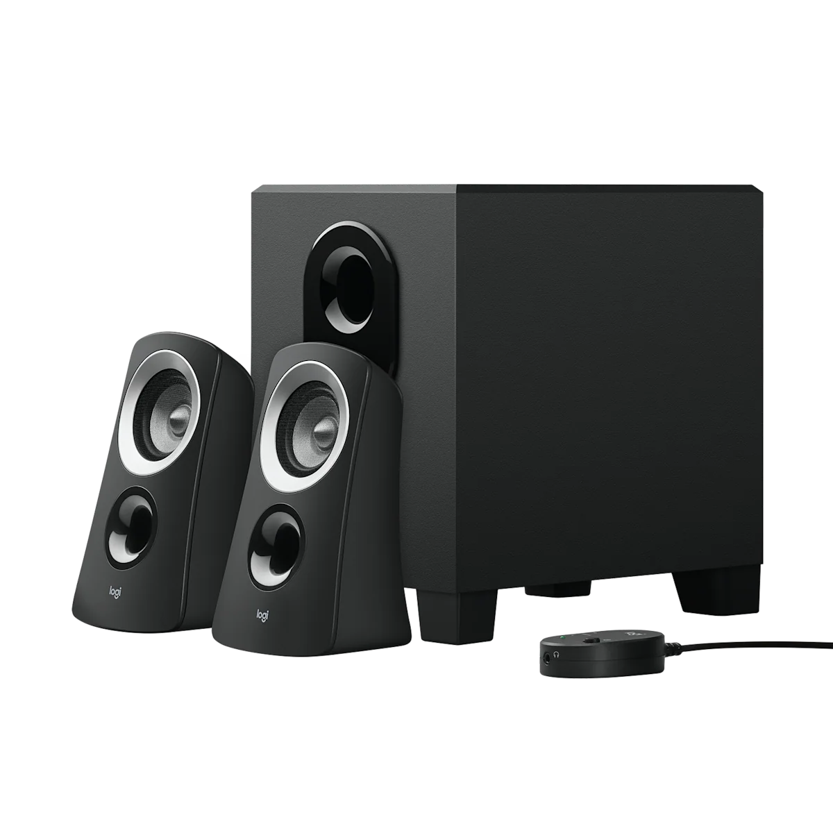 Logitech Z313 2.1 speaker system with subwoofer, satellites and control pod