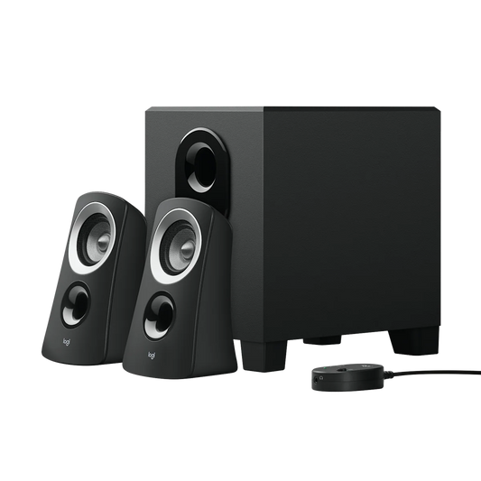 Logitech Z313 2.1 speaker system with subwoofer, satellites and control pod