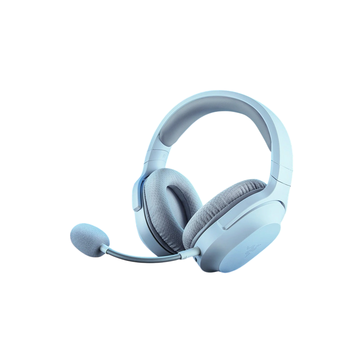 Razer Barracuda X white, side view with microphone