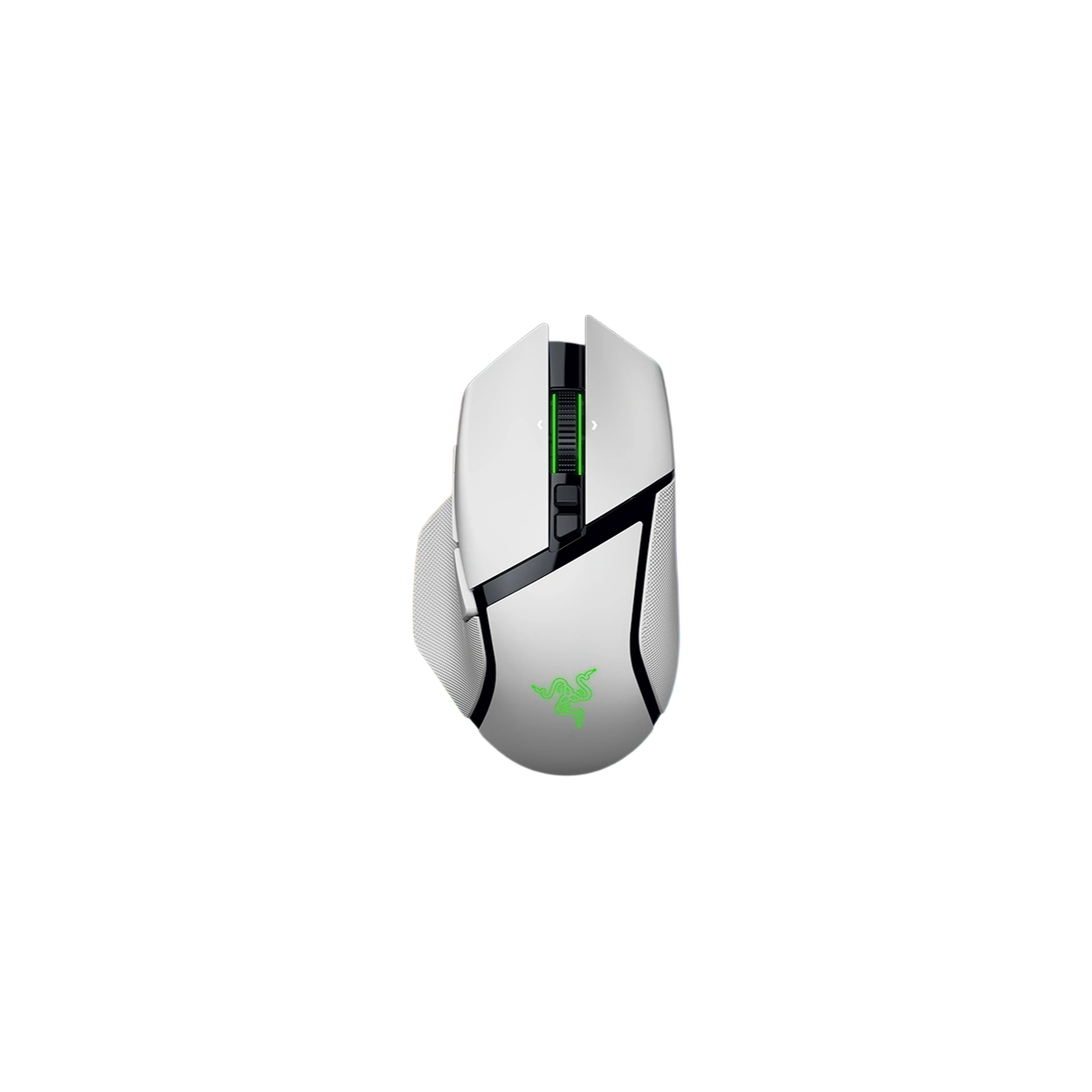 Razer Basilisk V3 Pro 35K in white, top view