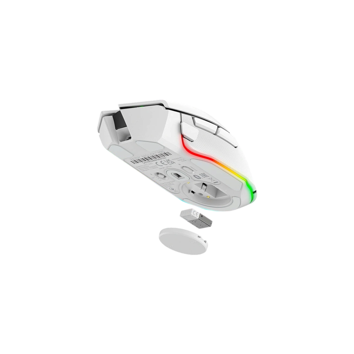 Razer Basilisk V3 Pro white, angled view