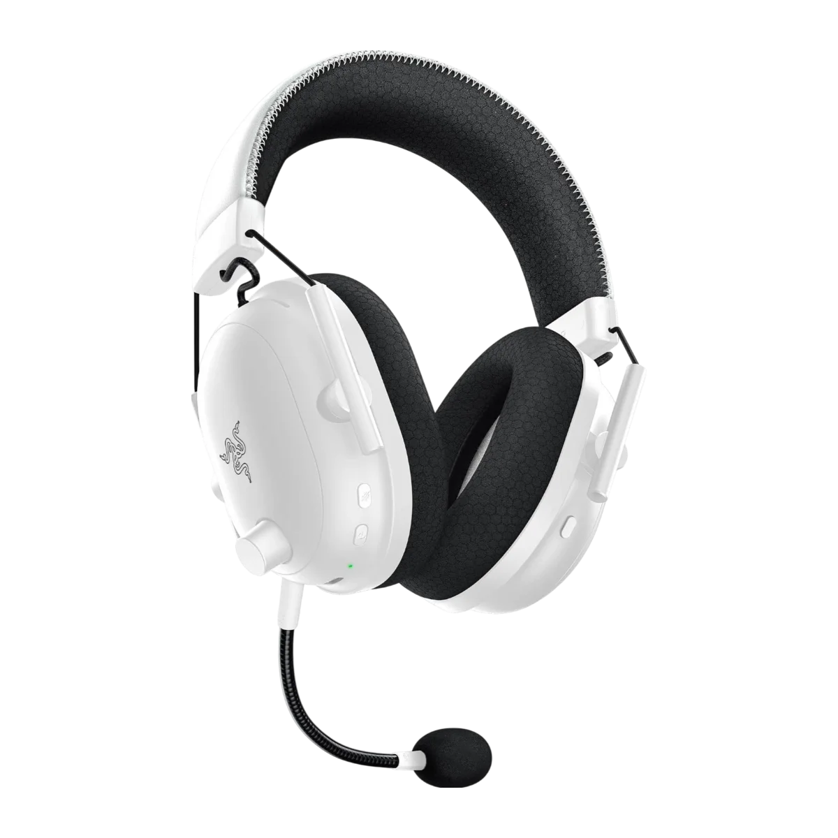 Razer BlackShark V2 Pro (White), angled view