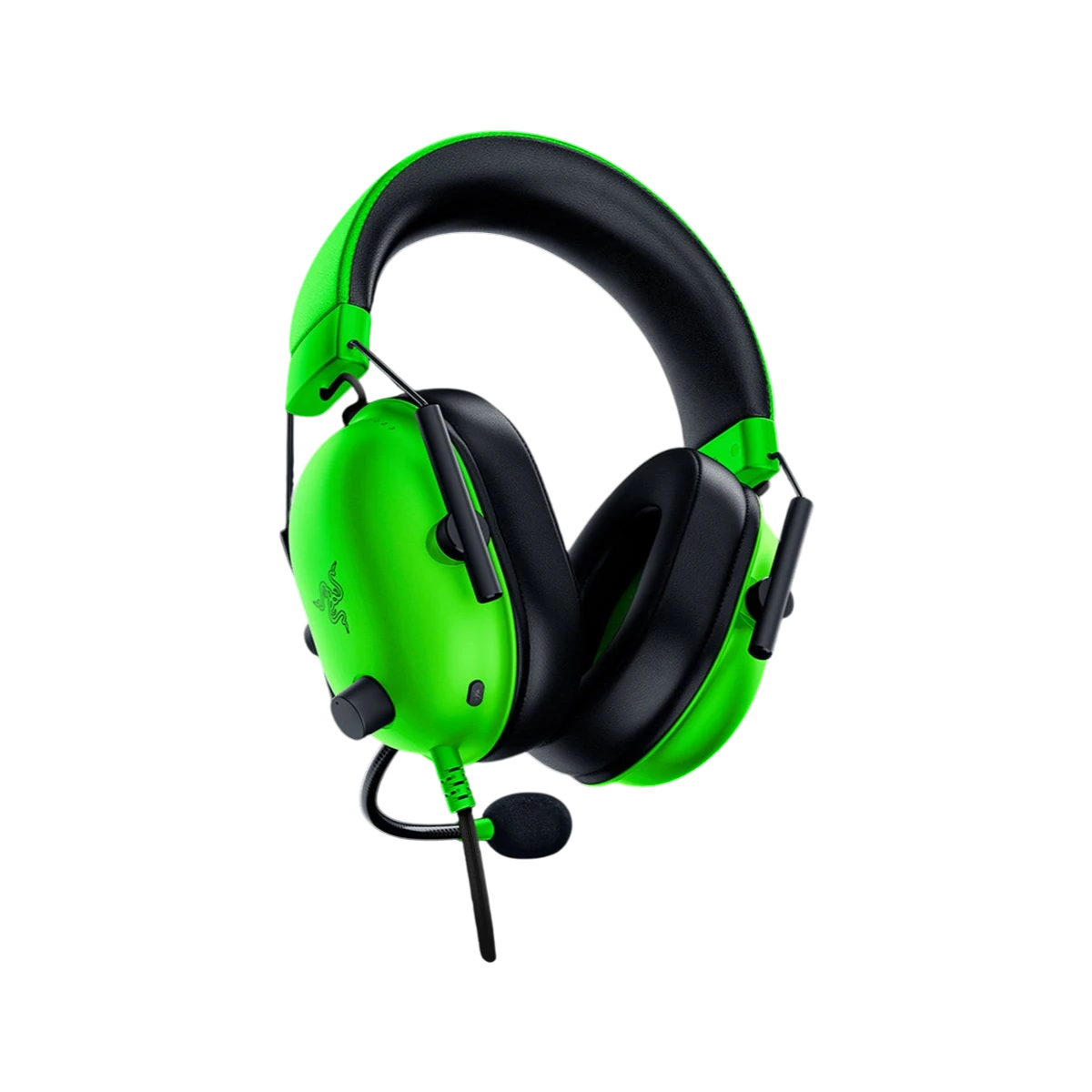 Razer BlackShark V2 X Green, rear angled view