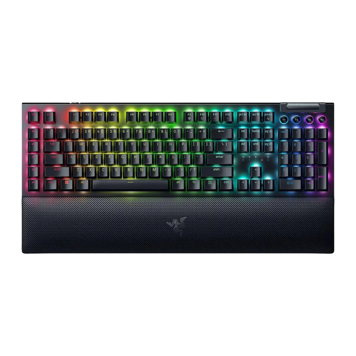 Razer BlackWidow V4 mechanical gaming keyboard with wrist rest