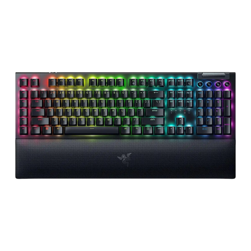 Razer BlackWidow V4 mechanical gaming keyboard with wrist rest