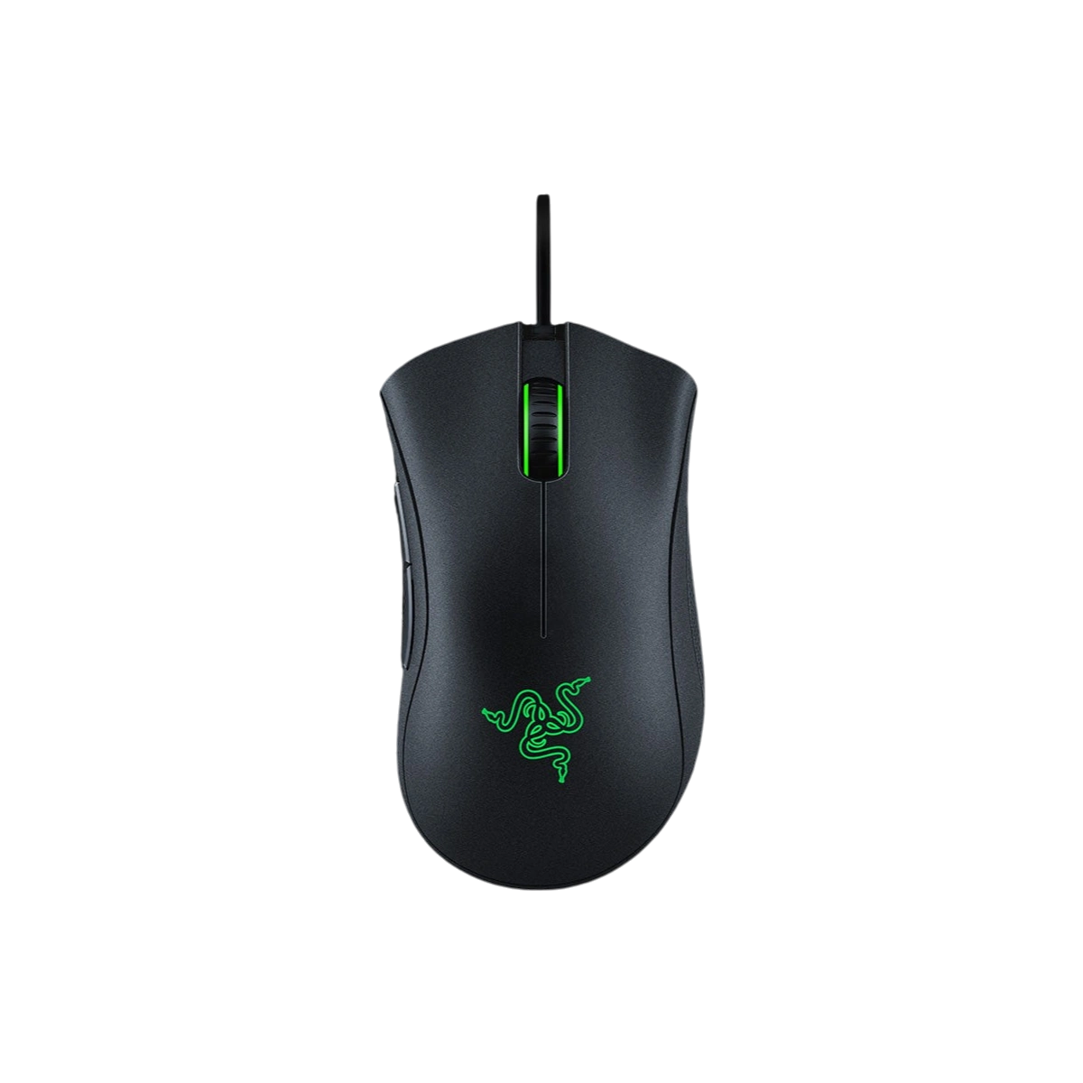 Razer DeathAdder Essential wired gaming mouse in black, top view