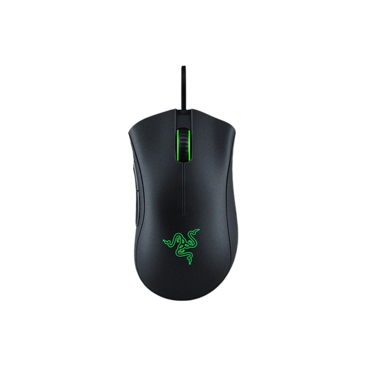 Razer DeathAdder Essential wired gaming mouse in black, top view