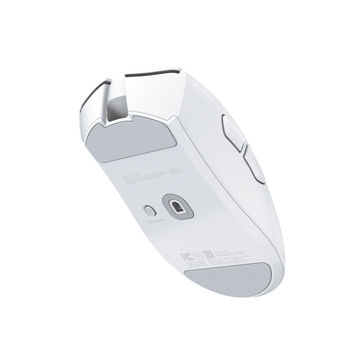 Razer DeathAdder V4 Pro white, underside view