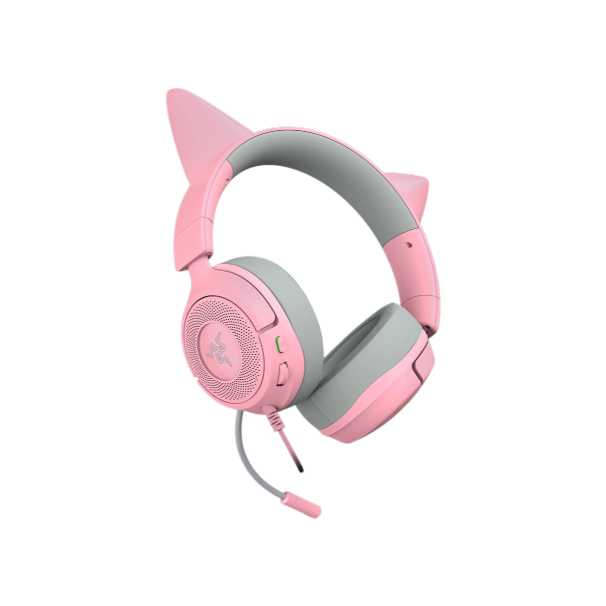 Razer Kraken Kitty V3 X Quartz Pink, rear view