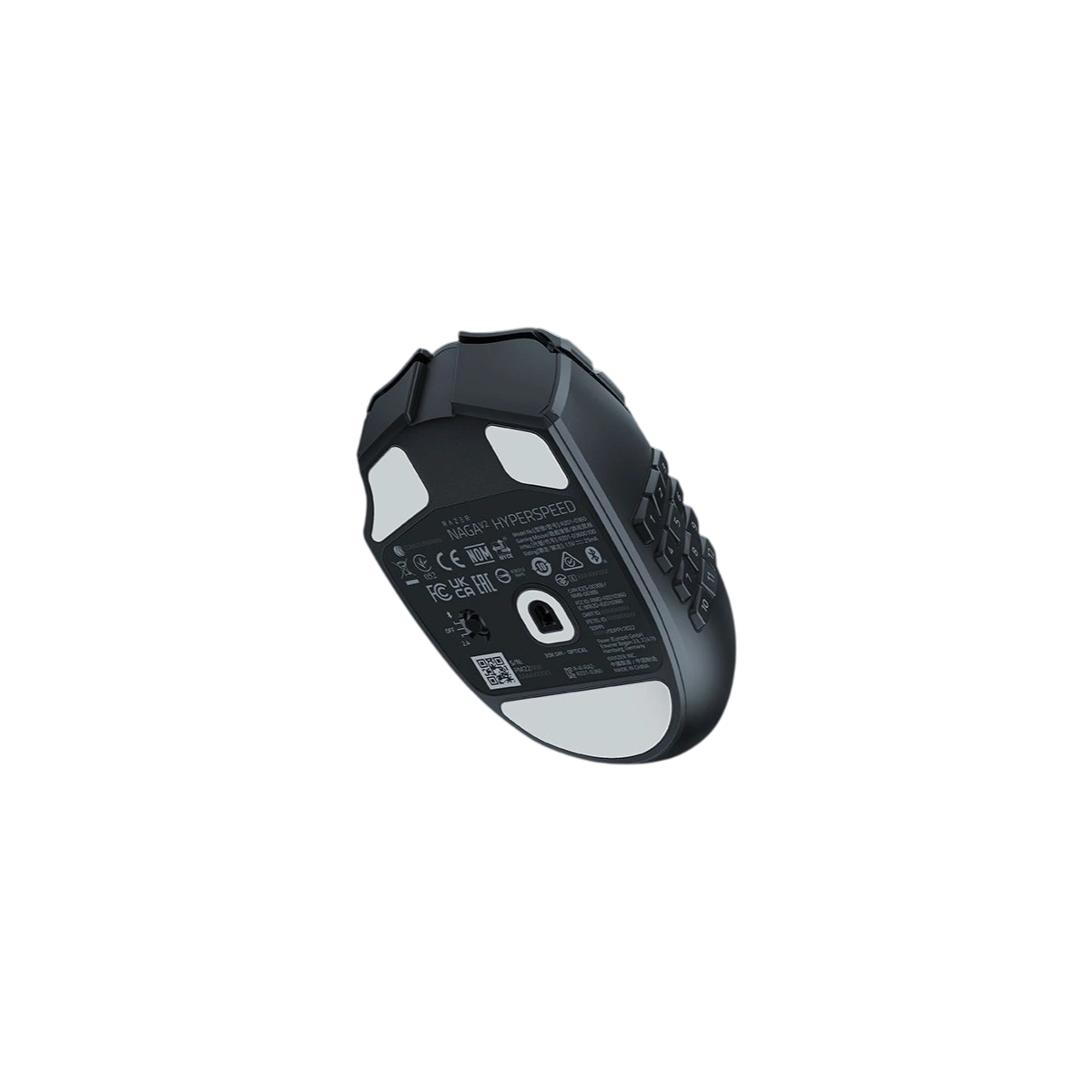Razer Naga V2 HyperSpeed showing the 12-button thumb grid