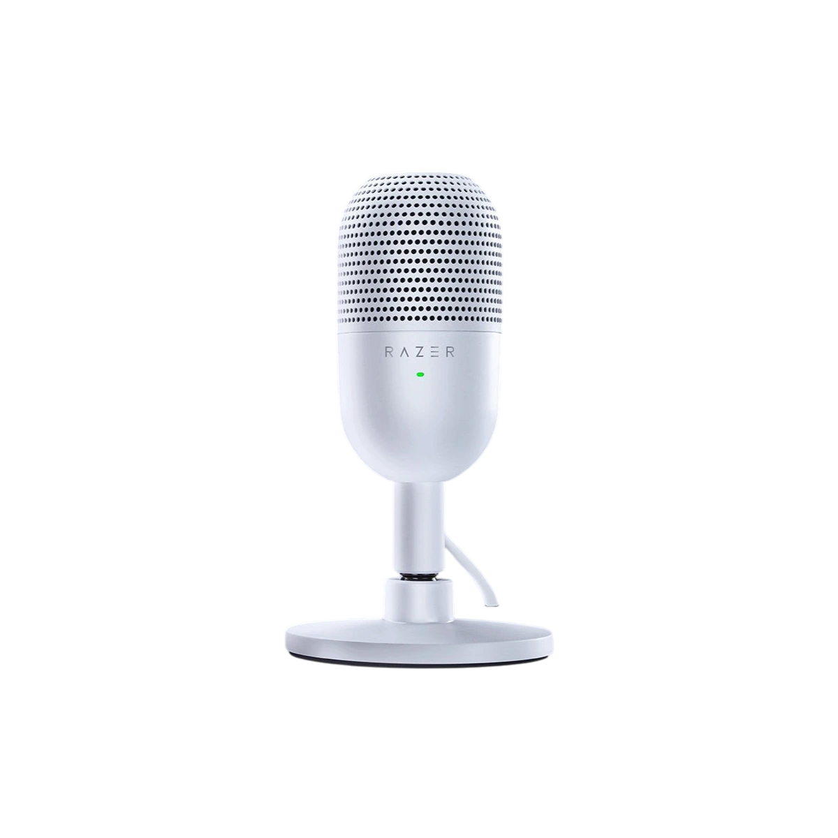 Razer Seiren V3 Mini USB microphone in white, front view