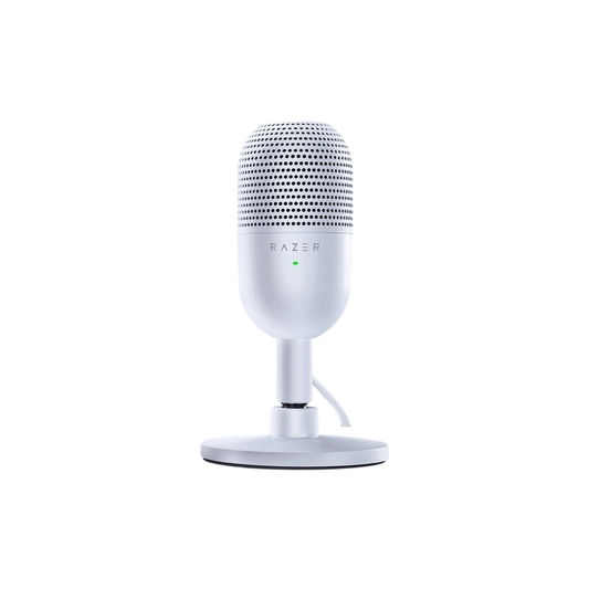 Razer Seiren V3 Mini USB microphone in white, front view