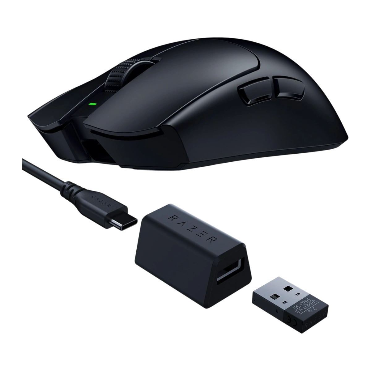 Razer Viper V3 Pro with HyperPolling dongle and USB-C cable