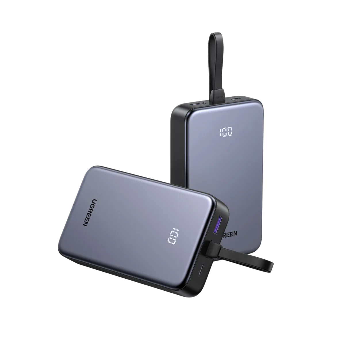 UGreen 20000mAh 22.5W Power Bank with Built-in USB-C Cable