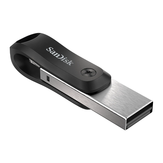 SanDisk iXpand Flash Drive Go, angled view