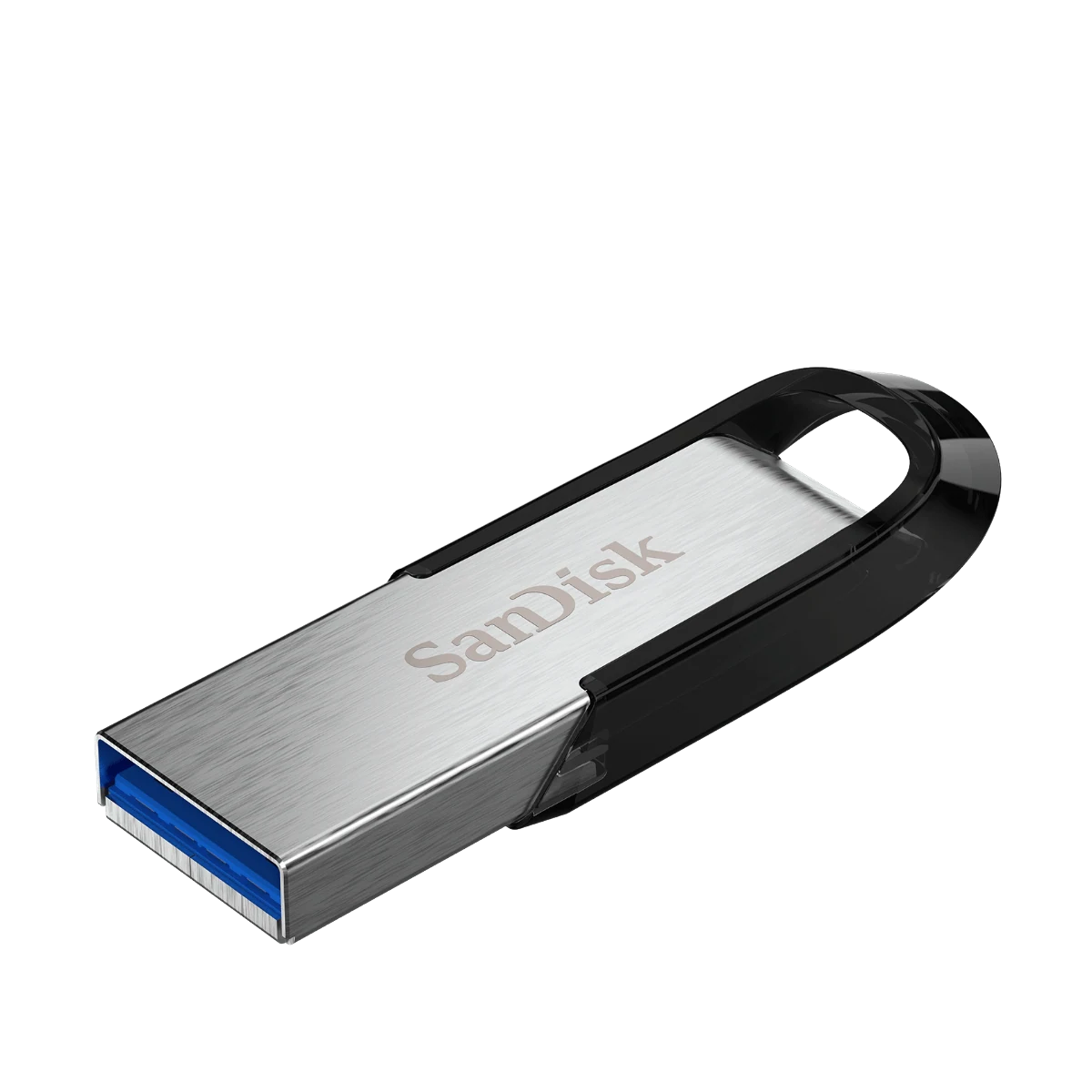 SanDisk Ultra Flair USB 3.0 flash drive, angled view