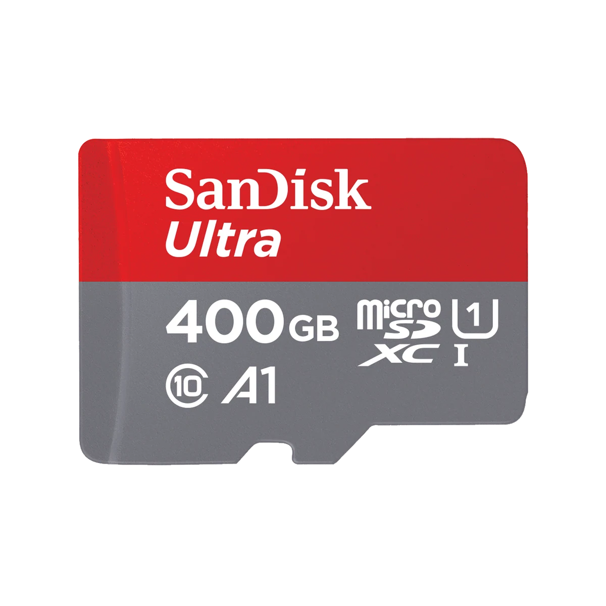 SanDisk Ultra 400GB microSD card, front