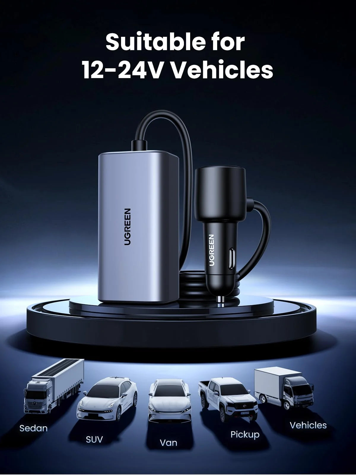UGreen 35571 150W 4-Port GaN Fast Car Charger