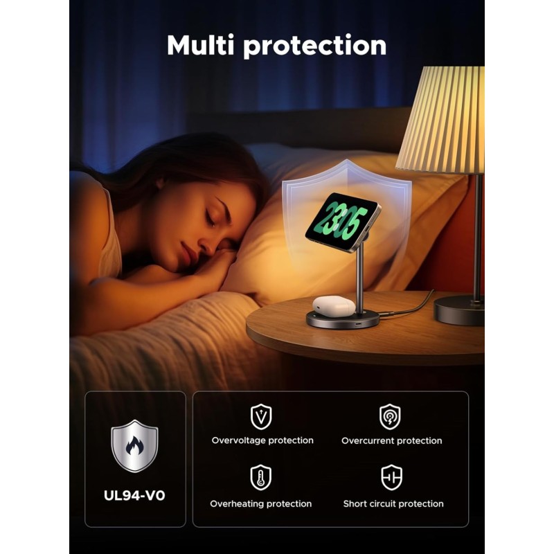 UGreen 2-in-1 Magnetic Wireless Charger 15W