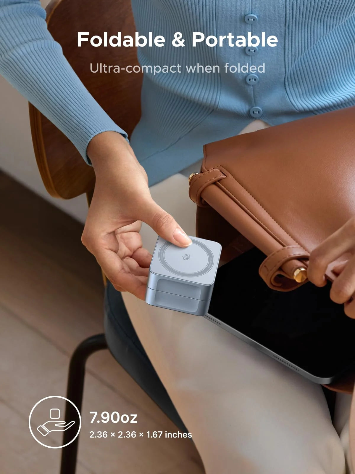 UGreen MagFlow 2-in-1 Magnetic Wireless Charger 25W