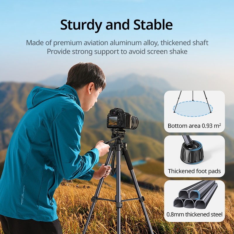 UGreen Professional Tripod for Phone & Camera - 175cm